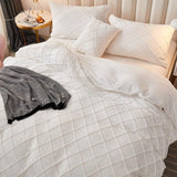 "Luxurious Velvet Pinch Pleat Duvet Set