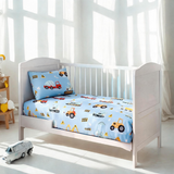 Tiny Builder Baby Crib Sheet & Pillow