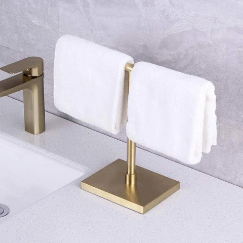Square T-Shape Hand Towel Holder - The Linen House
