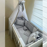 Grey Baby cot set