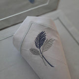 Leafy Embroidered Table Runner Set - The Linen House