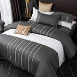 Vertical Ribbon & Lace Duvet Set