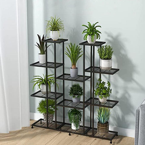 Metal Plant Stand, 9 Tiers Multifunctional Plant Stands - The Linen House
