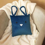 Honey Bunny Baby Cushion Silver Blue