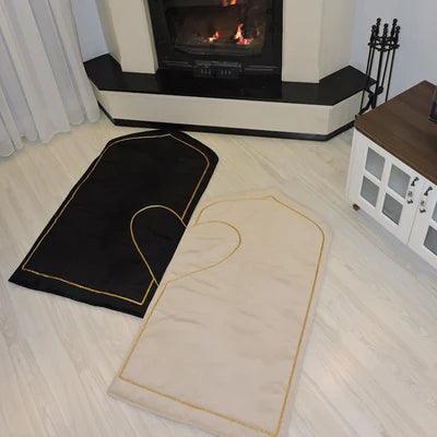 Embroidered Couple Velvet Prayer Mat - The Linen House
