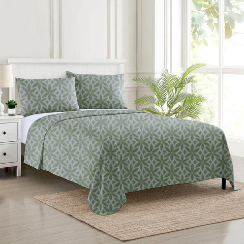 Printed Bedsheet (3 pcs) - The Linen House