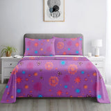 Purple Printed Bedding (satin) - The Linen House