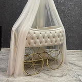 Baby Velvet Tufted Bassinet