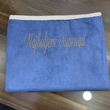 Custom Embroidered Velvet Prayer Mat- The Linen House