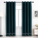 Premium Velvet Curtain With Baratta Embroidery - The Linen House