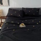 Daisy Flower Embroidery Duvet Cover Set