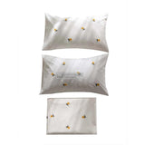 Daisy Flower Embroidery Duvet Cover Set