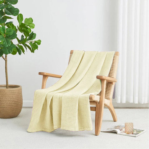 Waffle Thermal Blanket With Pillow King Size
