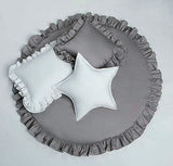 Grey Frill Baby Mat & Pillows