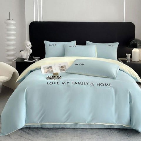 Embroidery Duvet Set (Love My Family & Home) - The Linen House