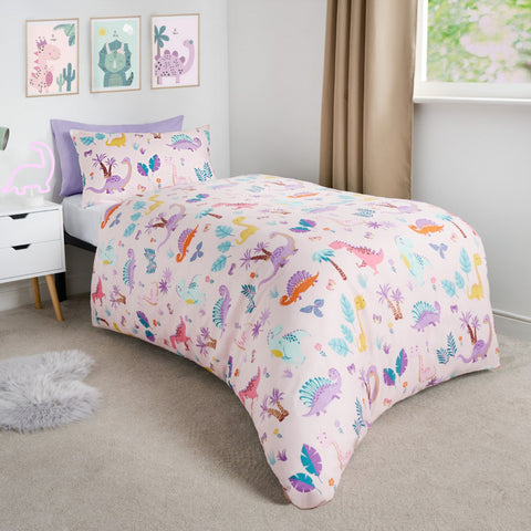 Kids Cartoon Bed-sheet Colorful Dinosaur