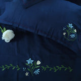 Midnight Garden Embroidered Bedsheet