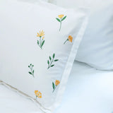 Cassia Floral Elegance Embroidered Bedsheet