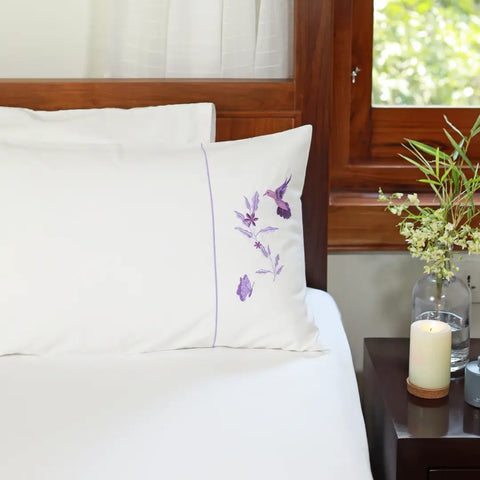 Birds of Paradise  Embroidered Bedsheet