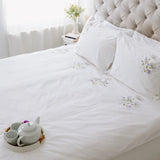 Dandelion Embroidered Bed Sheet