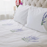 Lavender Bliss Embroidered Bedsheet