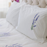Lavender Bliss Embroidered Bedsheet