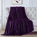 Soft Flannel Fleece Blanket in purple