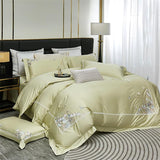 Lemon Bloom Premium Embroidery Duvet Set – Fresh & Elegant