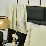 Lemon Bloom Premium Embroidery Duvet Set – Fresh & Elegant