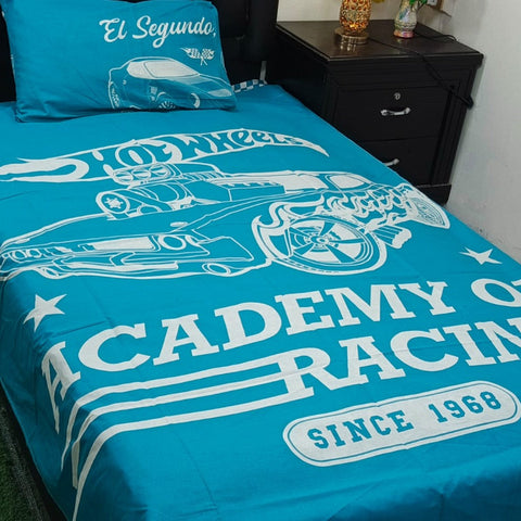 Hot Wheels 'Academy of Racing kids Bed Sheet