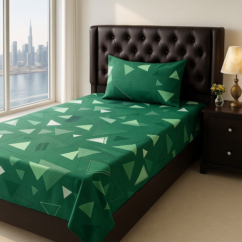 Geometric Triangle Pattern Bed Sheet