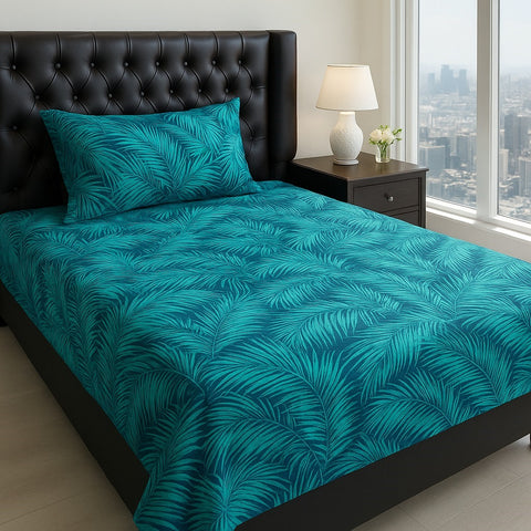 Palm Leaf Pattern Bed Sheet