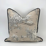 Beige & Black Dior Style Decorative Cushion Cover