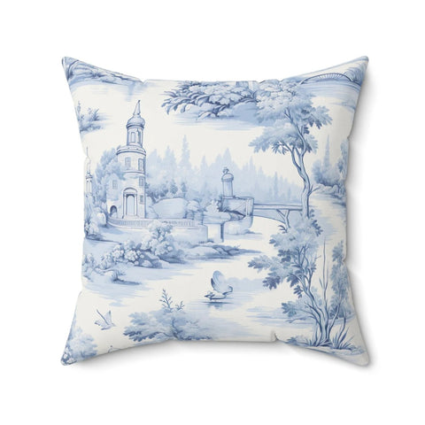 Light Blue Toile Print Cushion  – Timeless Home Accent