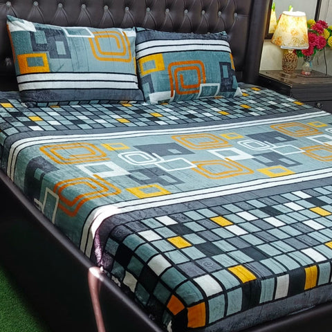 Geometric  Fleece Bed Set