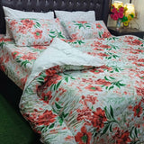 Red Garden Bloom  Comforter Set– Fresh & Elegant Bedroom Style