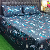 Moon & Stars Printed Bedsheet (3pcs)