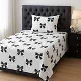 Black Bow Print Kids  Bed-sheet