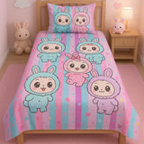 Cute Bunny Kids  Bed Sheet