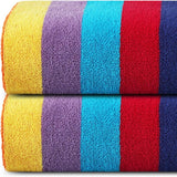 Multicolor Striped Towel Set