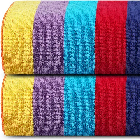 Multicolor Striped Towel Set