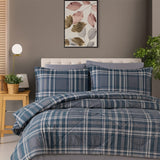 Blue Checked Comforter Set | Stylish Plaid Design for Modern Bedrooms