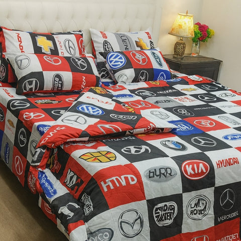 Kids Car Logo Comforter Set – Super Soft & Durable Quilt