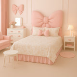 Pink Puppy Cartoon Kid Bed Sheet