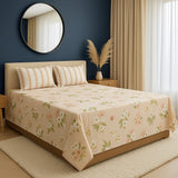 Pastel Floral Cotton Bedsheet(3pcs)