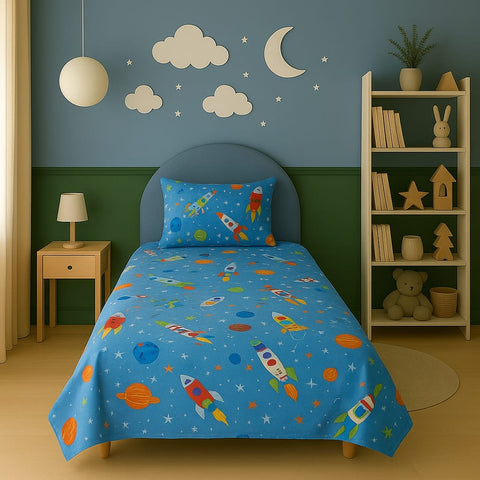 Colorful Rocket Bedding Set for Kids
