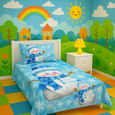 Cute Snowman Bedding Set for Kids