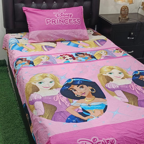 Disney Princess Pink Kids Bed Sheet