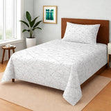 Chic White Bed Sheet with Modern Design