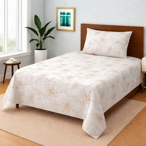 Classic Cream Floral Bed-sheet